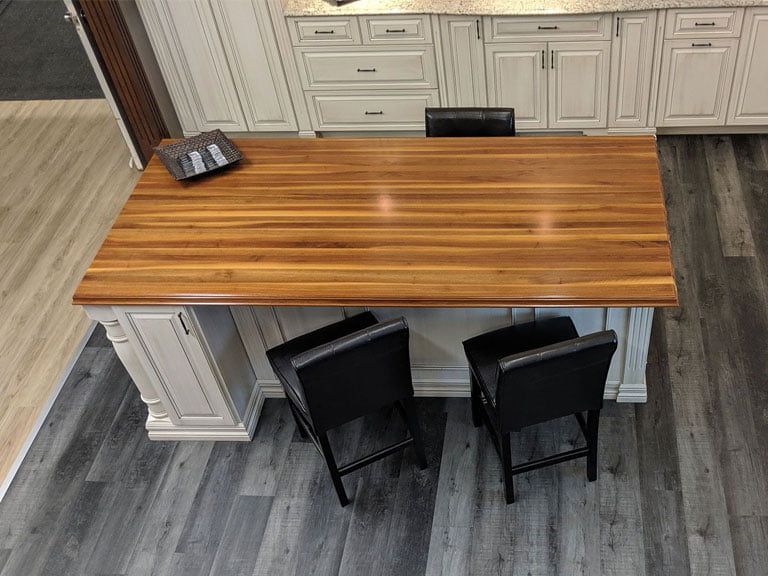 Kitchen floor made of technofix vinyl.