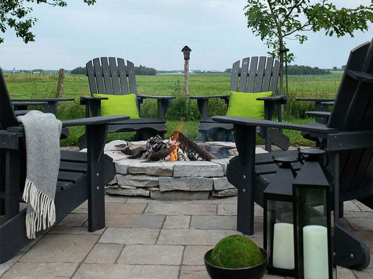 Adirondak chairs made of replast.