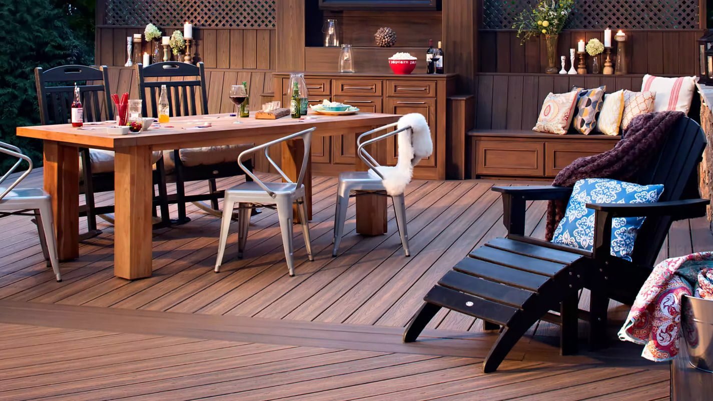 Trex Lineage 16 ft. - Transcend Lineage Composite Square Decking Board  Biscayne - 1 In. x