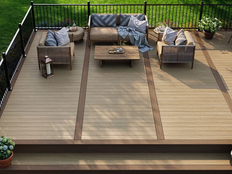 Terrasse en dekorator serie summit couleur cliffside et boulder.